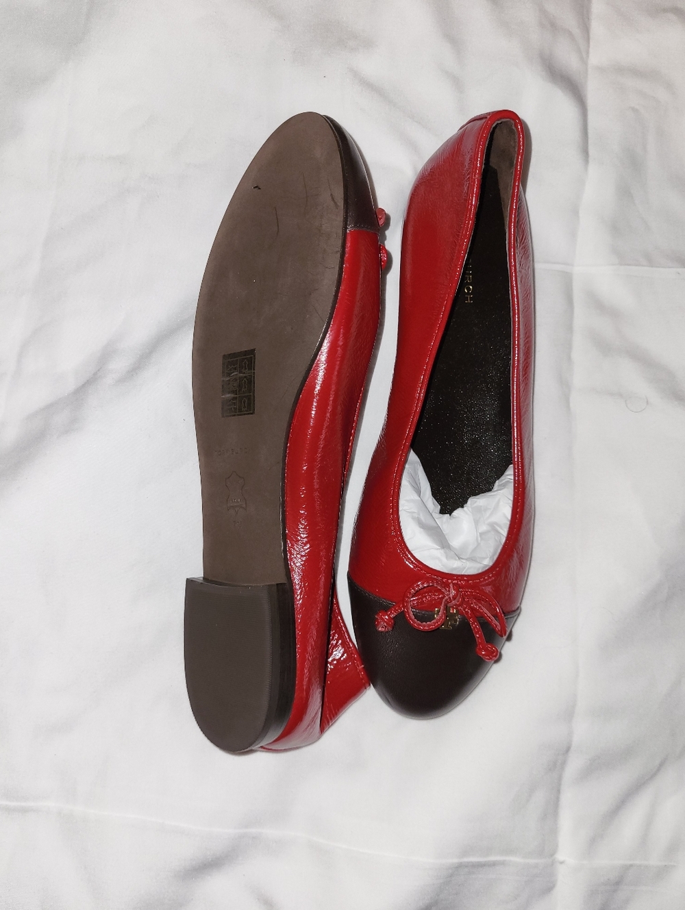 Tory Burch Red and Black Ballet Flats* - Picture 2 of 3